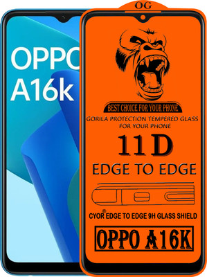 CYOR Edge To Edge Tempered Glass for OPPO A16K(Pack of 1)