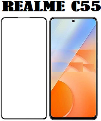welldesign Edge To Edge Tempered Glass for Realme C55(Pack of 1)