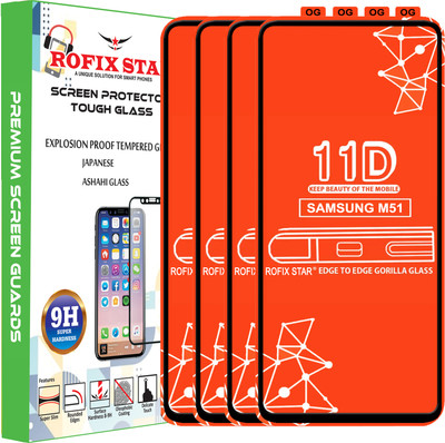 Rofix star Edge To Edge Tempered Glass for SAMSUNG GALAXY M51(Pack of 4)