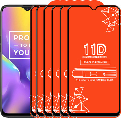 Qyist Edge To Edge Tempered Glass for Realme U1(Pack of 6)