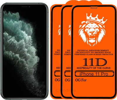 DeepzHub Edge To Edge Tempered Glass for iPhone 11 Pro(Pack of 3)