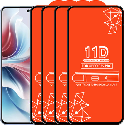 Qyist Edge To Edge Tempered Glass for Oppo F25 Pro(Pack of 4)