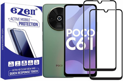 eZell Edge To Edge Tempered Glass for POCO C61(Pack of 2)
