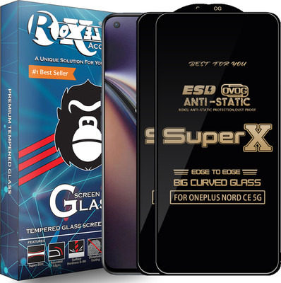 Roxel Edge To Edge Tempered Glass for ONEPLUS NORD CE 5G(Pack of 2)