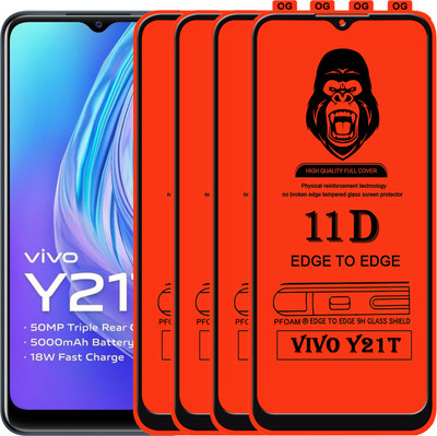 Rofix star Edge To Edge Tempered Glass for VIVO Y21T(Pack of 4)