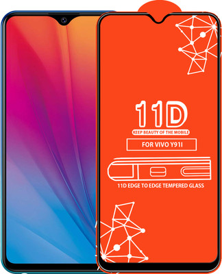 Qyist Edge To Edge Tempered Glass for Vivo Y91I(Pack of 1)