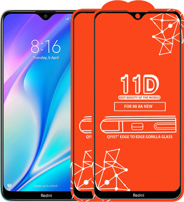 Qyist Edge To Edge Tempered Glass for Redmi 8A Dual(Pack of 2)