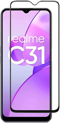 O2MG Edge To Edge Tempered Glass for realme C31(Pack of 1)