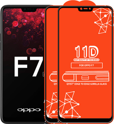 Qyist Edge To Edge Tempered Glass for OPPO F7(Pack of 2)