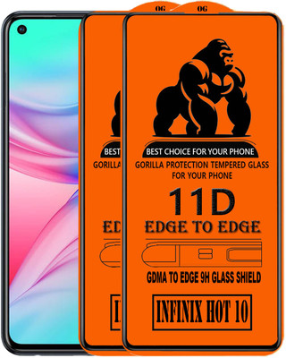 GDMA Edge To Edge Tempered Glass for INFINIX HOT 10(Pack of 2)