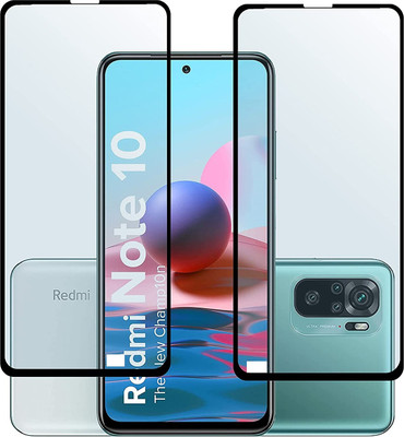 NIMMIKA ENTERPRISES Edge To Edge Tempered Glass for Mi Redmi Note 10 4G(D Plus Clarity Technology | 9H Hardness for Unrivaled Protection | Ultra-Thin Design with Sleek Edges | Smooth Touch Sensitivity | Precision Cut for Perfect Fit | Case-Friendly Design)(Pack of 2)