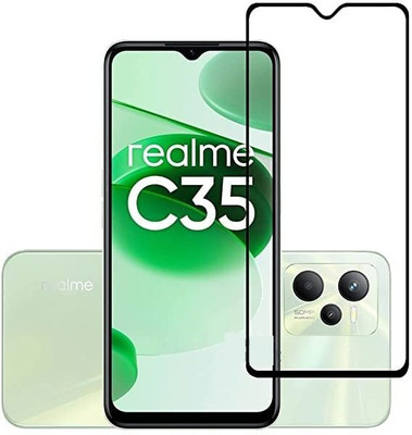 EITANSHA CREATION Edge To Edge Tempered Glass for Realme C35(Pack of 1)