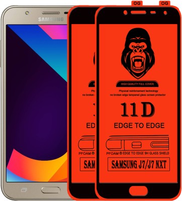 Rofix star Edge To Edge Tempered Glass for Samsung Galaxy J7(Pack of 2)