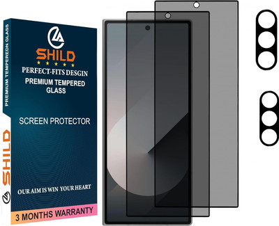 shild Edge To Edge Tempered Glass for SAMSUNG Galaxy Z Fold 6, Privacy Tempered Glass for SAMSUNG Galaxy Z Fold 6(Pack of 2)
