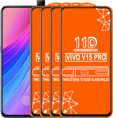 TWIGLO Edge To Edge Tempered Glass for VIVO V15 PRO(Pack of 4)