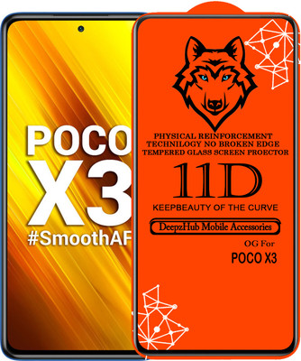 DeepzHub Edge To Edge Tempered Glass for POCO X3(Pack of 1)