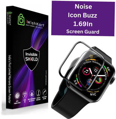 iWishKart Edge To Edge Tempered Glass for Noise Colorfit Icon Buzz, 1.69Inch, Smart Watch NOT Included, NOT Tempered Glass, Curved Screen Guard(Pack of 1)
