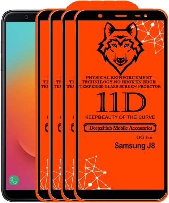 DeepzHub Edge To Edge Tempered Glass for Samsung Galaxy J8(Pack of 4)