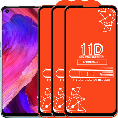 Roxel Edge To Edge Tempered Glass for Oppo A93(Pack of 3)