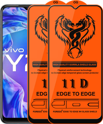 HQ Protection Edge To Edge Tempered Glass for Vivo Y21 2021(Pack of 2)