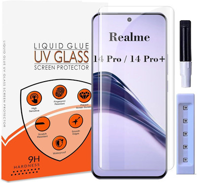 O2MG Edge To Edge Tempered Glass for realme 14 Pro+ 5G, realme 14 Pro Plus 5G(Pack of 1)
