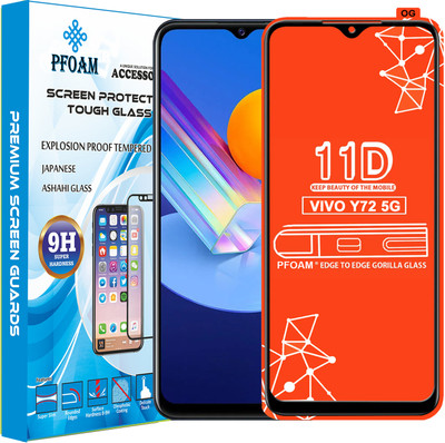 PFOAM Edge To Edge Tempered Glass for VIVO Y72 5G(Pack of 1)