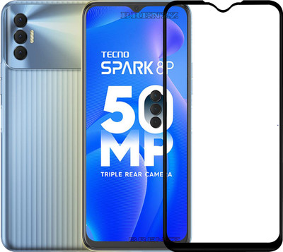 BRENZZ Edge To Edge Tempered Glass for Tecno Spark 8P(Pack of 1)