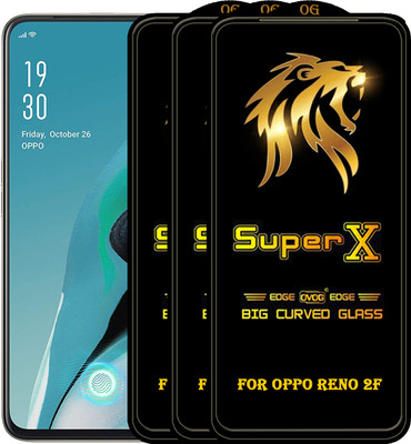PFOAM Edge To Edge Tempered Glass for Oppo Reno2 F(Pack of 3)