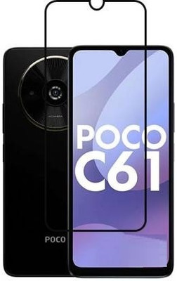 AKSHUD Edge To Edge Tempered Glass for POCO C61, poco c61(Pack of 1)