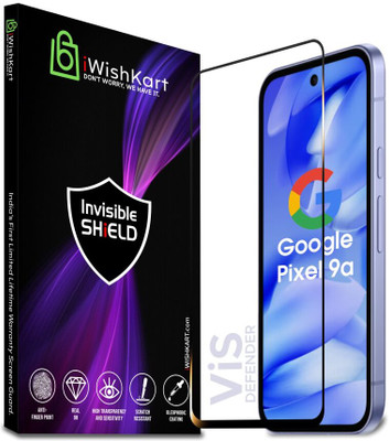 iWishKart Edge To Edge Tempered Glass for Google Pixel 9A 5G, Google Pixel 9A, Vis_pk1, Military grade Edge to Edge Premium gorilla glass with Self Installation Guide - Wet & Dry wipes, Dust Absorber [With Warranty](Pack of 1)