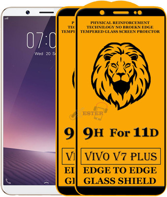 Xester Edge To Edge Tempered Glass for VIVO V7 Plus(Pack of 2)