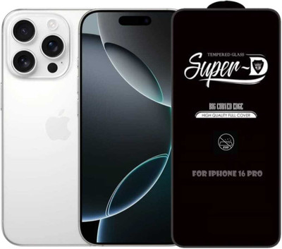 SuperX Edge To Edge Tempered Glass for IPHONE 16 PRO(Pack of 2)