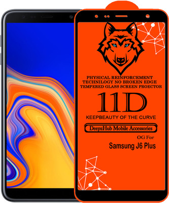 DeepzHub Edge To Edge Tempered Glass for Samsung J6 Plus(Pack of 1)