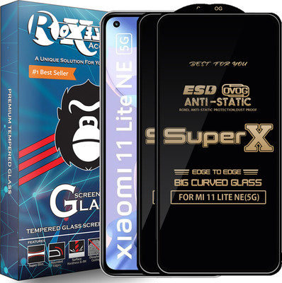 Roxel Edge To Edge Tempered Glass for MI 11 LITE NE(5G)(Pack of 2)