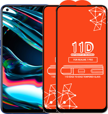 Qyist Edge To Edge Tempered Glass for Realme 7 Pro(Pack of 2)