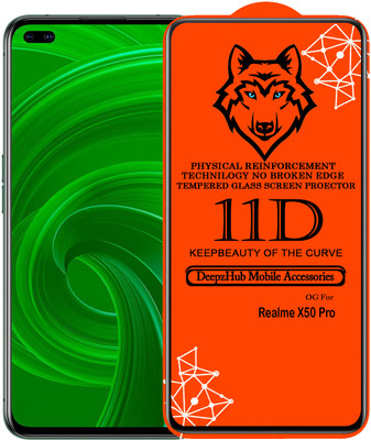 DeepzHub Edge To Edge Tempered Glass for Realme X50 Pro(Pack of 1)