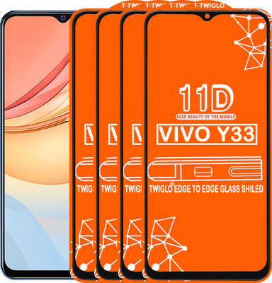 TWIGLO Edge To Edge Tempered Glass for VIVO Y33(Pack of 4)