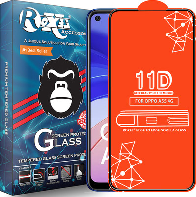 Roxel Edge To Edge Tempered Glass for Oppo A55 4G(Pack of 1)