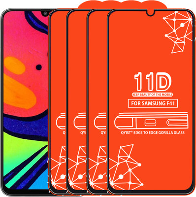 Qyist Edge To Edge Tempered Glass for Samsung Galaxy F41(Pack of 4)