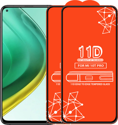 Qyist Edge To Edge Tempered Glass for Mi 10T Pro(Pack of 2)