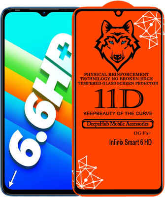 DeepzHub Edge To Edge Tempered Glass for Infinix Smart 6 HD(Pack of 1)