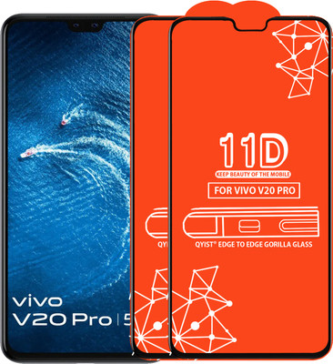 Qyist Edge To Edge Tempered Glass for Vivo V20 Pro(Pack of 2)