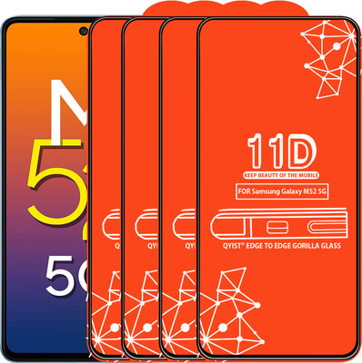 Qyist Edge To Edge Tempered Glass for Samsung Galaxy M52 5G(Pack of 4)