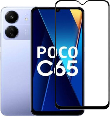 RCHJV Edge To Edge Tempered Glass for Xiaomi Poco C65, Mi Poco C65(Pack of 1)