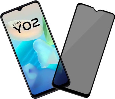 GLOBAL NOMAD Edge To Edge Tempered Glass for vivo Y02 (Privacy Glass)(Pack of 1)