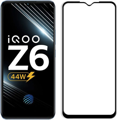 DMJHP Edge To Edge Tempered Glass for IQOO Z6 44W(Pack of 1)