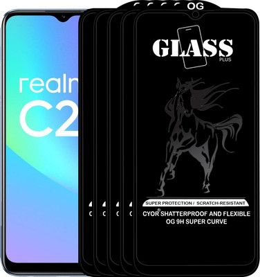 CYOR Edge To Edge Tempered Glass for REALME C25(Pack of 5)