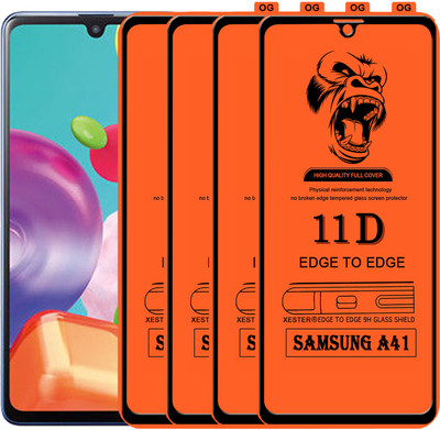 PFOAM Edge To Edge Tempered Glass for SAMSUNG GALAXY A41(Pack of 4)