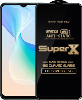 Qyist Edge To Edge Tempered Glass for Vivo Y75 5G(Pack of 1)