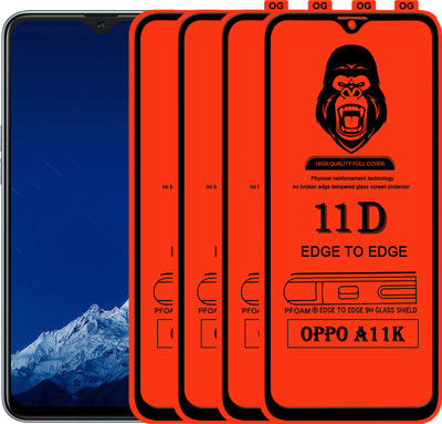 Laxdom Edge To Edge Tempered Glass for OPPO A11K(Pack of 4)